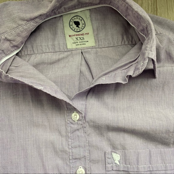 Talula Oxford Boyfriend Fit Button Up - Picture 2 of 3